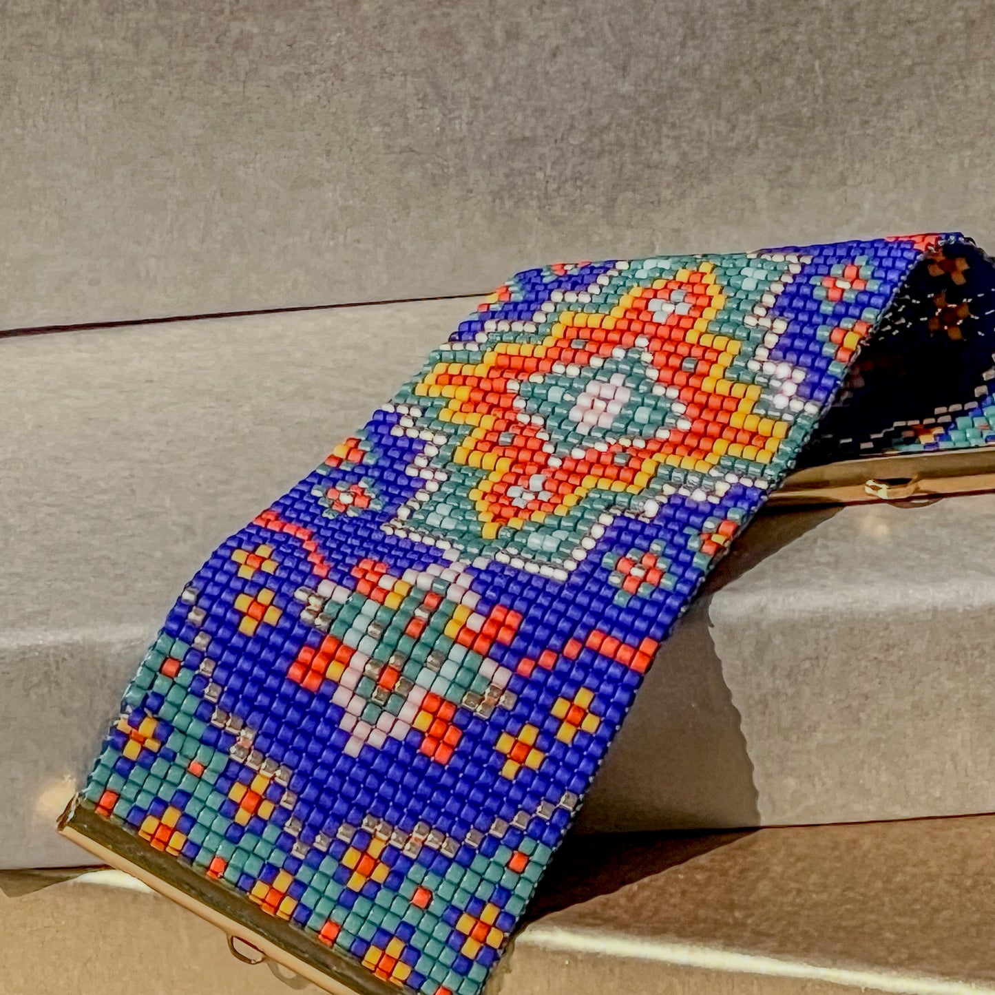 Roxana – Handmade Beaded Bracelet with Persian Carpet-Inspired Design
