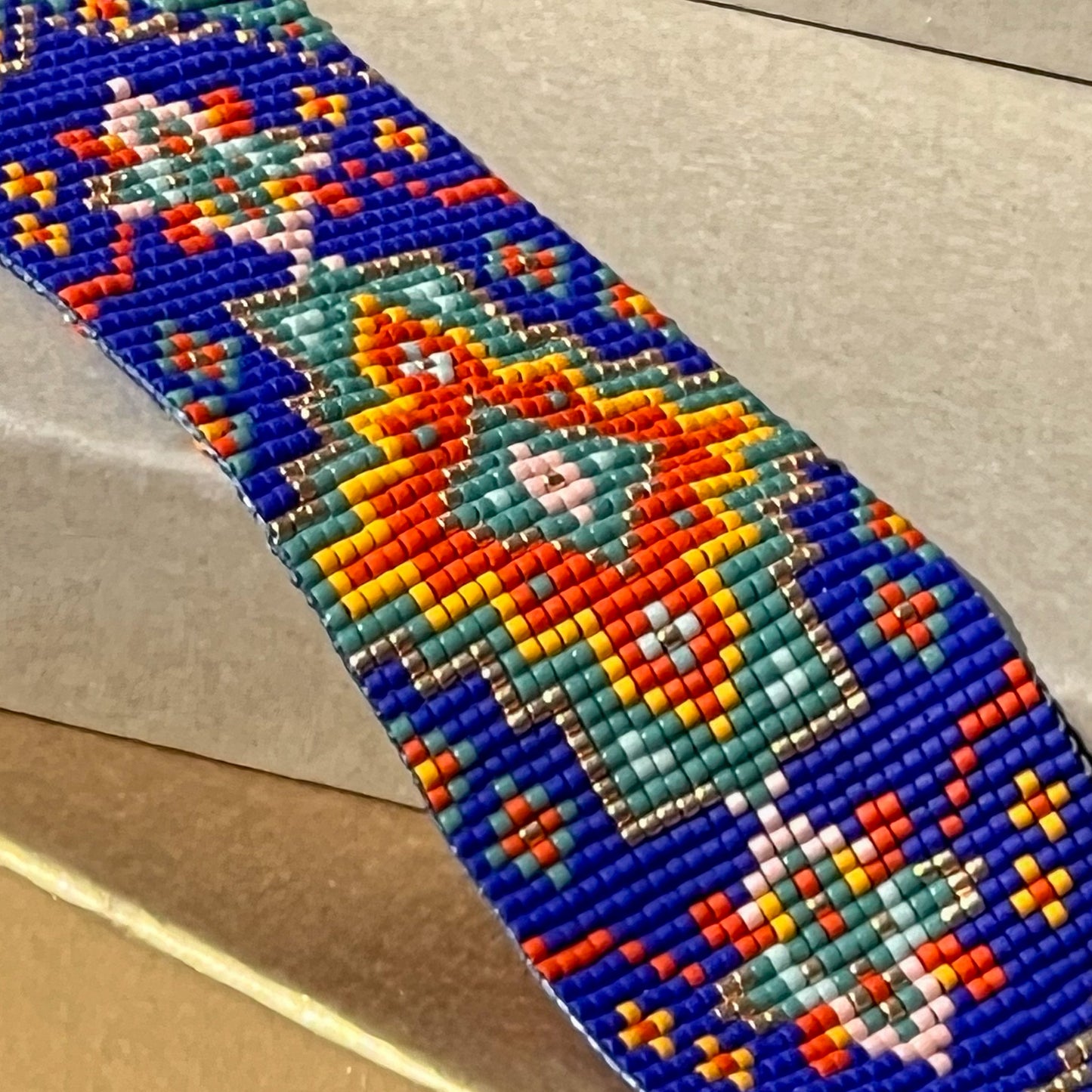 Roxana – Handmade Beaded Bracelet with Persian Carpet-Inspired Design