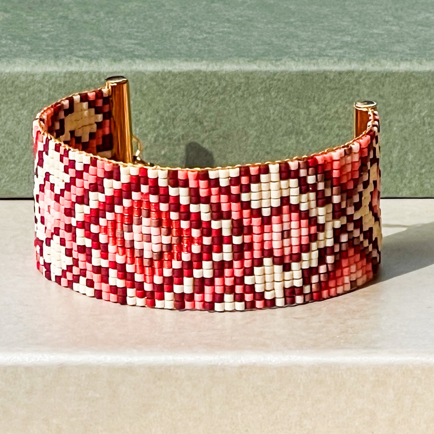 Toranj - Handmade Beaded Bracelet with Persian-Inspired Motif