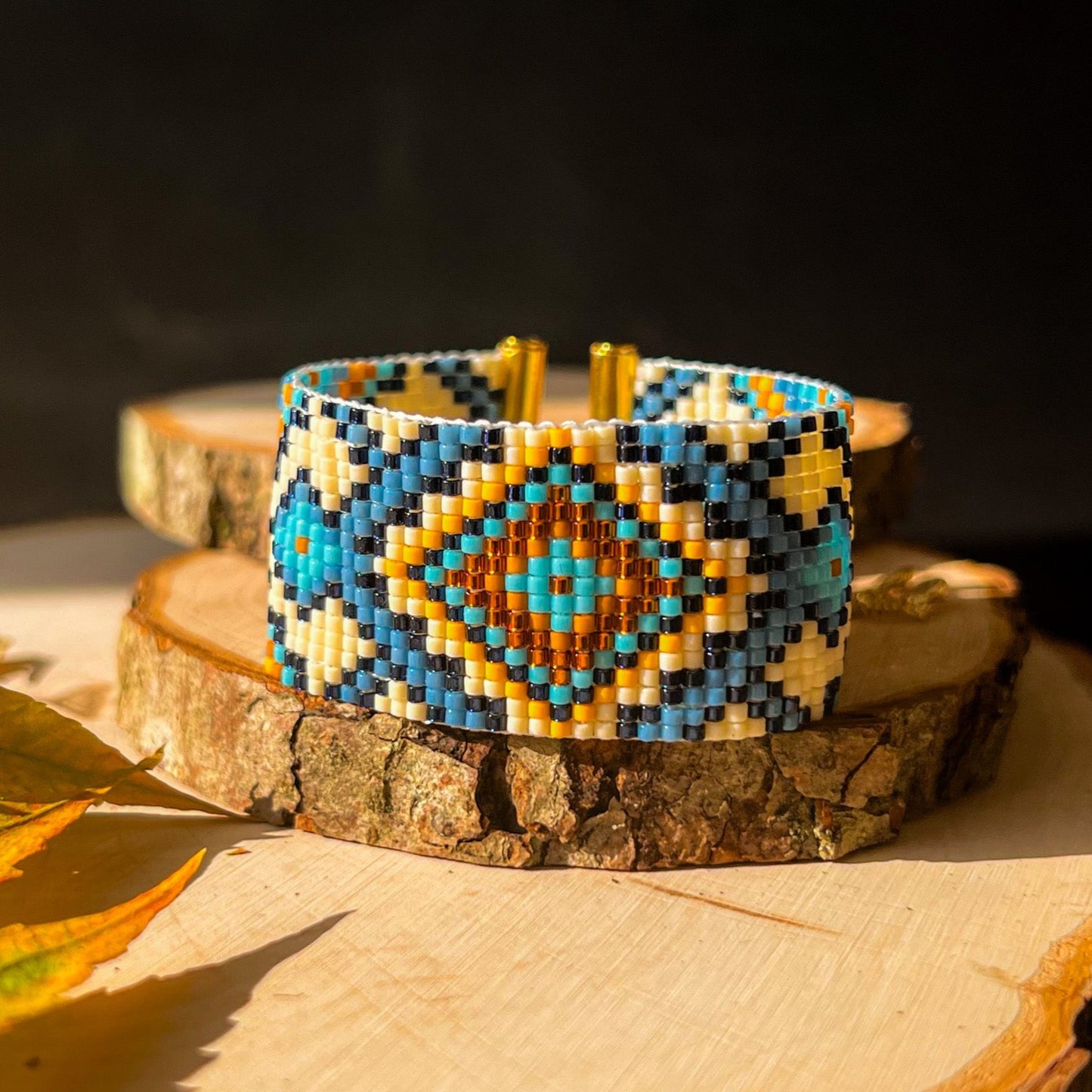 Toranj - Handmade Beaded Bracelet with Persian-Inspired Motif