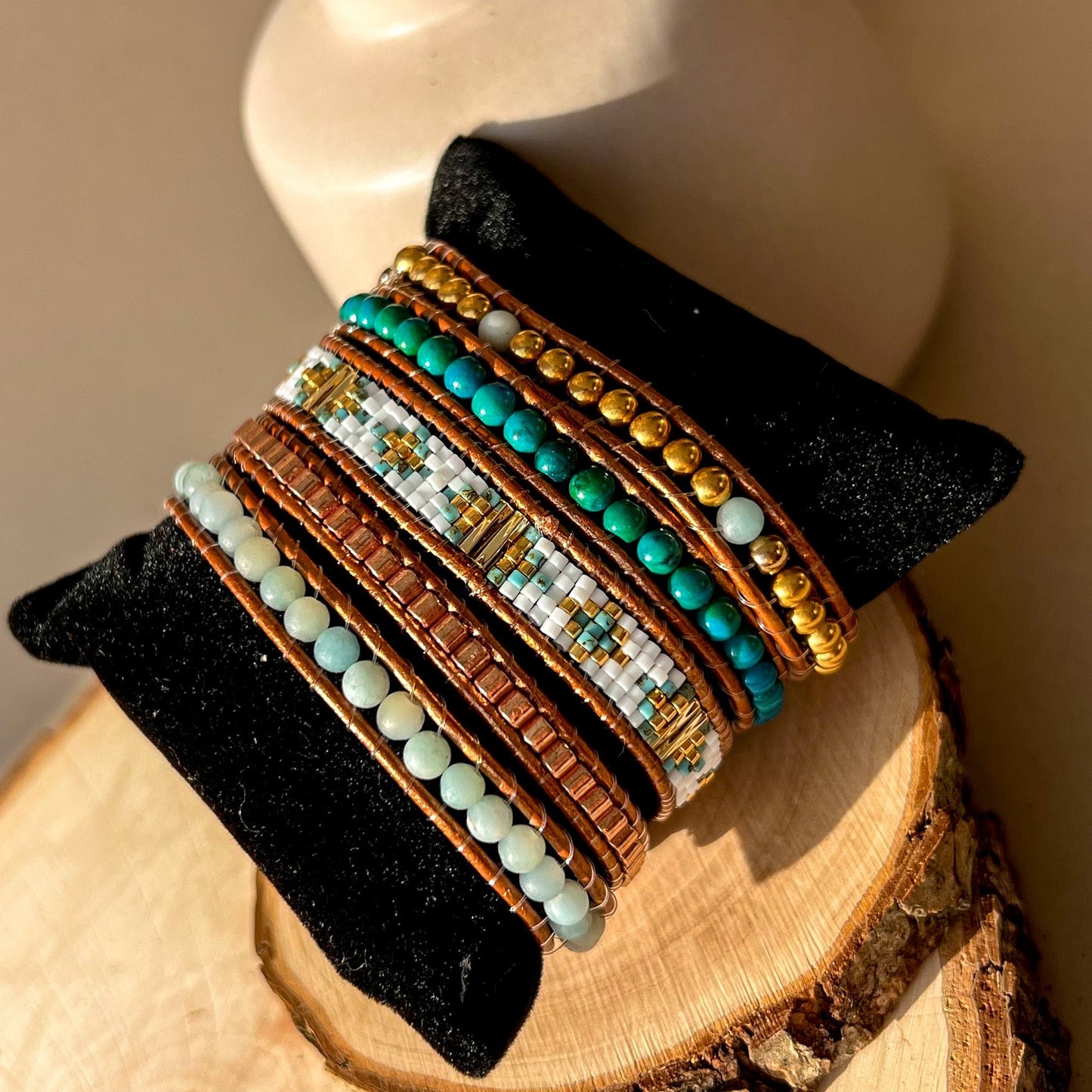 Shiva - Multi-Layered Leather Wrap Bracelet