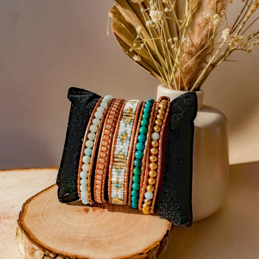 Shiva - Multi-Layered Leather Wrap Bracelet