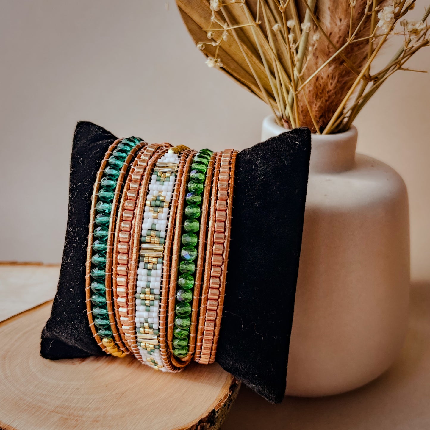 Shiva - Multi-Layered Leather Wrap Bracelet