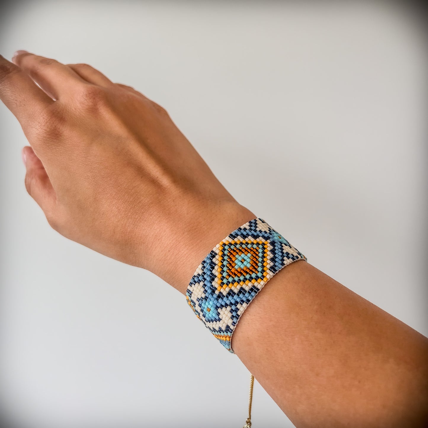 Toranj - Handmade Beaded Bracelet with Persian-Inspired Motif