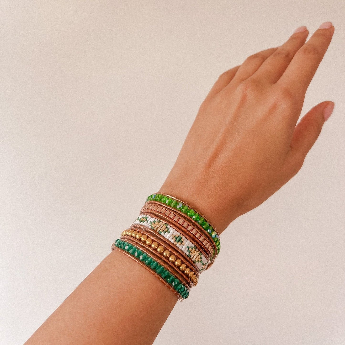 Shiva - Multi-Layered Leather Wrap Bracelet