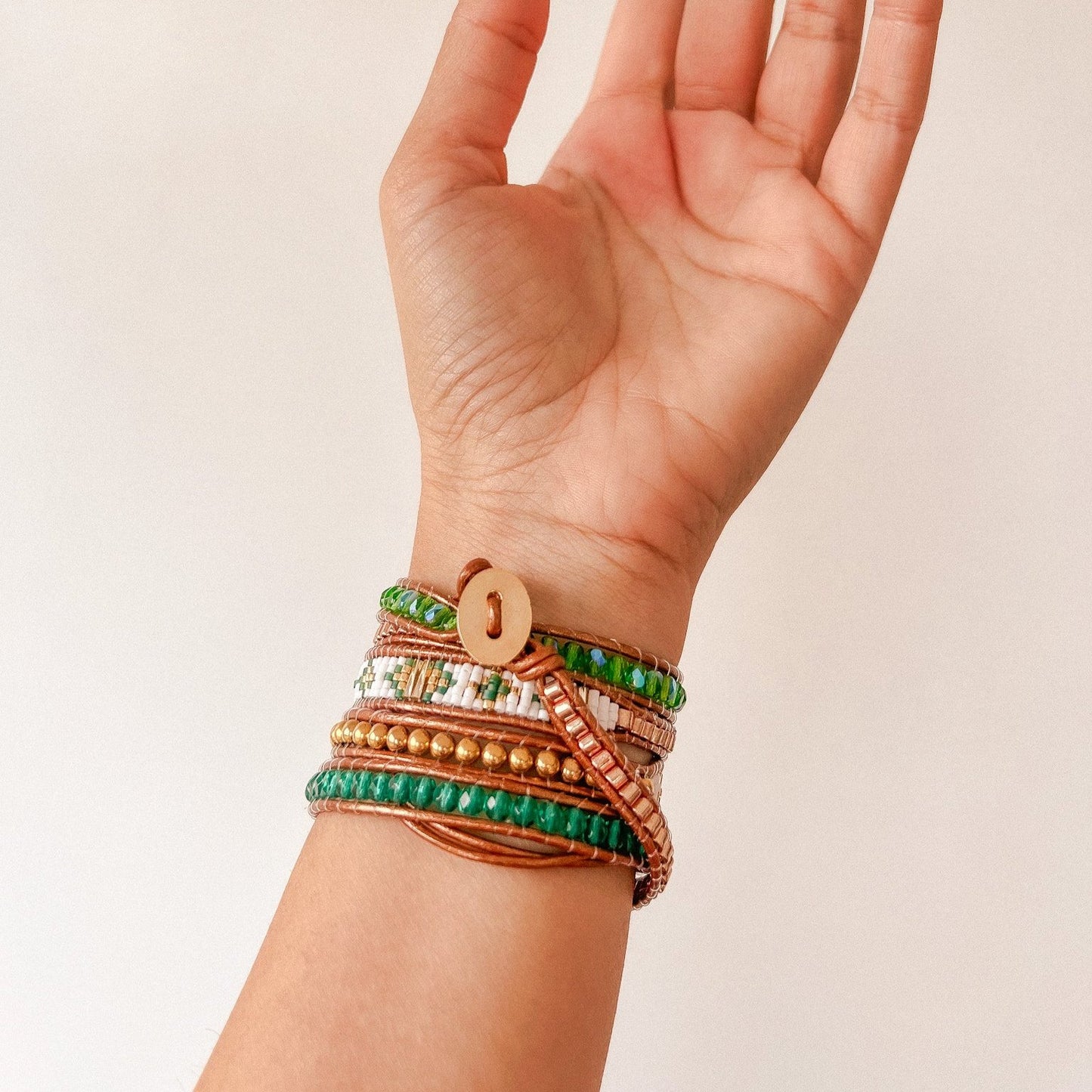 Shiva - Multi-Layered Leather Wrap Bracelet